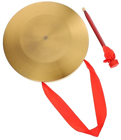 ifundom Gong Kupfergong Chinesischer Gong Handgong Instrument Percussion Musikinstrumente Aufhängeseil Platzsparend Firmeneröffnung Partyeröffnung