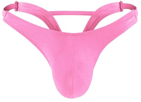 Bommi Fairy Sous-vêtements sexy pour homme - String extensible et respirant - Coupe confortable - Bikini taille basse, Rose, 44