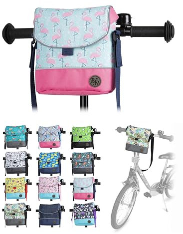 BAMBINIWELT Kinder Lenkertasche – Fahrradtasche für Kinder, Laufradtasche & Lenkerkorb mit Schultergurt – kompatibel mit Puky, Woom & Roller – wasserabweisend & robust, Farbe: Modell 25