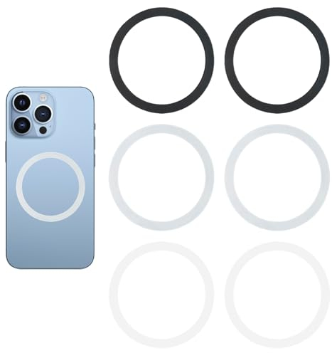 6 Stück Magnetring Handy,Magnet Aufkleber für Magsafe Ring,Mit Ladegerät Magnetic,Magnetisch,Metallring Aus Drahtloses,Edelstahl Handyhalter Handymagnet,Kabellosen Klebering,Kompatibel Magnete