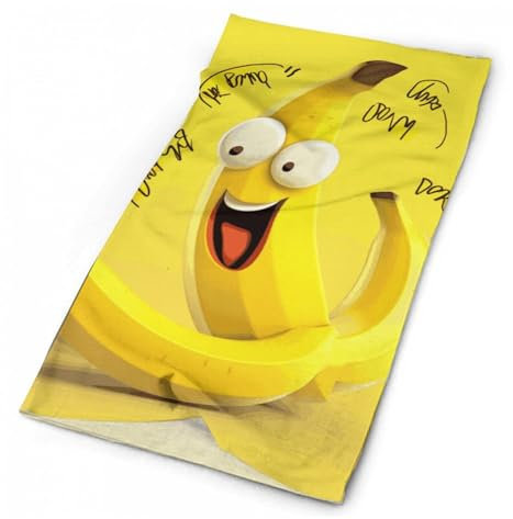 SLKMHFT Cache-cou imprimé banane jaune coupe-vent pour ski, moto, cyclisme, sports de plein air, banane jaune, 49,8 x 25 cm, Banane jaune, 19.6 x 9.84 inches