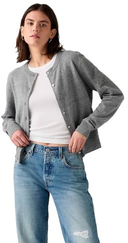 Levi's Women's Tara Super Soft Crewneck Cardi Cardigan Sweater (Pack of 1)