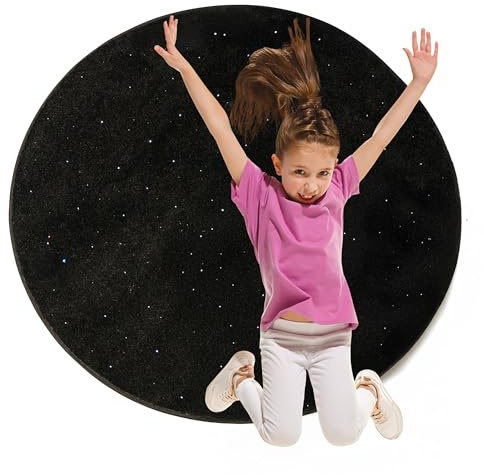 MagicMeadow Round Sensory Light Mat | Educational Special Needs Resource | Light Up Mat Autism Therapy | Interactive Tactile Sensory Rug with Coloured Lighting for Kids | Enriching Play & Exploration
