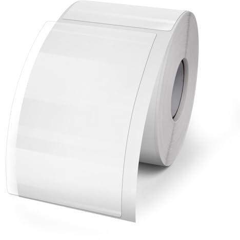 YIKIADA 500 Stück Transparente Etiketten 76 × 127 mm Rechteckig | Selbstklebende, Etikettenschutz, Wasserdichte, Rolle, Aufkleber für Umschläge Boxen Pakete Geschenke Verschlussetiketten