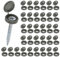 M METERXITY 100-Pack Plastic Hinged Screw Cover Caps, 5mm Shutter Screws with Caps, Fold Snap Washer Covers, Washer Flip Protection Covering M3 M4 M5 Screws Heads [Dark Gray]