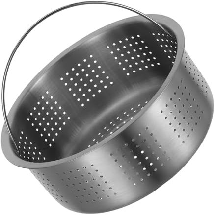 SOIMISS Multi-Function Steaming Basket for Rice Cooker 304 Stainless Steel Handheld Vegetable Steamer Round Steaming Basket Insert Effortless Cooking