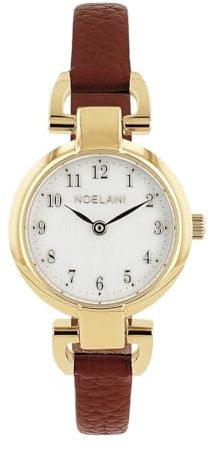 NOELANI Armbanduhr Damen Quarzuhr Analog, mit Kunstleder Armband, Gold, 3 bar Wasserdicht, Kommt in Uhren Geschenk Box, 2038600
