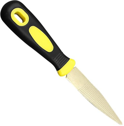 Holzfeile, Grobe Zähne Nadelfeilen Set, Gummigriff Golden Holzraspel Set für Holzbearbeitung, Heimwerken, Handwerk(10 Zoll)