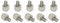sourcing map 10 Pcs Computer Case Thumb Screws, M4x6 Thread PC Computer Case Fastener Thumb Screws for DIY PC Cover Power Supply PCI Slots Hard Drives