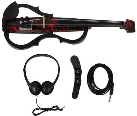 Keenso Violon électrique, Violon étudiant Débutant à 4 Cordes pour la Performance de la Pratique (Pétale de Rose