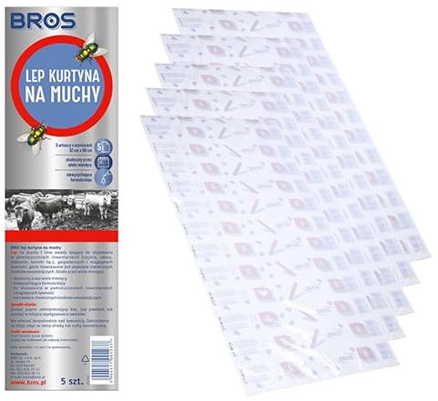 Stall Fliegenfalle Hühner, Pferde, Schweine, Kuh, 5 Blatt 32 x 60 cm BROS