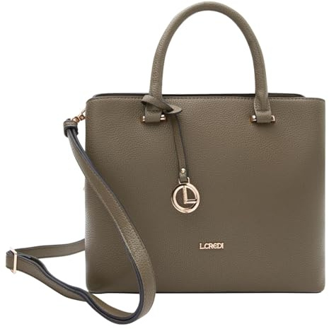 L.CREDI Handtasche Umhängetasche Maxima Handle Bag Forest olivgrün