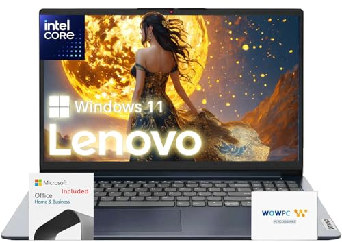 Lenovo Premium Series 15 Laptop | Latest Model | 36GB RAM | 1.1TB Storage (640GB SSD+512GB External)| 1 Year Office 365 w/ 1TB Cloud | Intel Core | 15.6 | Win 11 |w/WOWPC Bundle