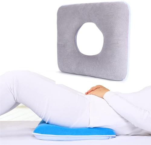 Donut Kissen Steißbein Nach Op, Anti-Dekubitu-Pad,Sitzring Für Bett,Druck-Stillkissen Für Bettlägerige, Ältere Menschen, Behinderte, Schwangere,Bed Sore Cushion,Dekubitus Kissen Gesäß B,43x 43cm