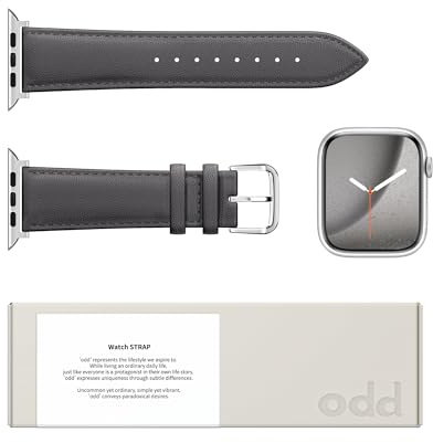 a.odd Leather Strap for Apple Watch Straps 38mm 40mm 41mm 42mm 44mm 45mm 46mm 49mm, Men Women Genuine Leather Replacement Band for iWatch Series 11 10 9 8 7 6 5 4 3 2 1 SE Ultra 3 2 1