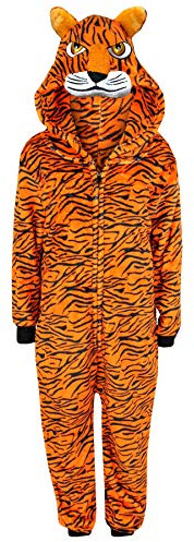A2Z 4 Kids Girls Boys Tiger Costume Jumpsuits - E.Soft Tiger 9-10