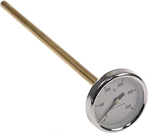 Thermometer ø 63,6mm Einbau 9mm Fühler 9x300mm max. Temperatur 500°C Messbereich 0 bis +500°C
