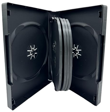 1 X Dragon Trading Nero 10 dischi CD DVD Blu Ray Disc Case Con 33mm Dorso E Esterno In Plastica Sleeve Per Opere D'arte