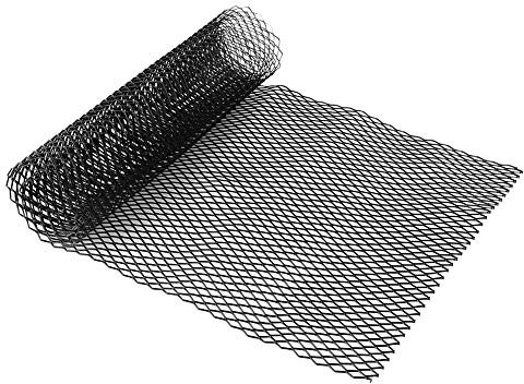 Fydun Malla de rejilla de coche 8x16mm Aleación de aluminio Rejilla de malla de rejilla automática Body bumper Rhombic Grill Universal Negro