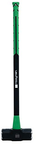 Hooyman 16lb Sledge Hammer with Heavy Duty Construction, Ergonomic No-Slip H-Grip Handles, Solid Fiberglass Cores, and Epoxy Sealed Heads for Construction, Gardening, Yard Work, and Outdoors