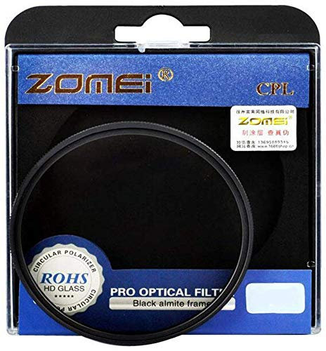 ZOMEI - Filtro polarizador circular de 55 mm CPL, cristal óptico AGC para lente de cámara Canon Nikon DSLR