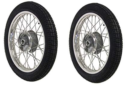 Set: 2 Kompletträder 1,5x16 Alufelge + Edelstahlspeichen + Reifen Heidenau K35