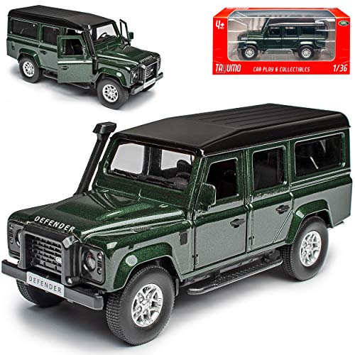 NEW Land R*O*V*E*R Defender 110 Galway Grün mit Dach in Schwarz 1/36 Tayumo Modell Auto mit oder ohne individiuellem Wunschkennzeichen
