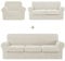 CHUN YI Stretch-Sofa-Schonbezug-Set für Couch, Zweisitzer und Sessel, Couch-Schonbezug mit separatem Kissen, Sofabezug-Set für 1-, 2-, 3-Sitzer (Elfenbeinweiß/Creme, Bezüge für Sofa, Zweisitzer und