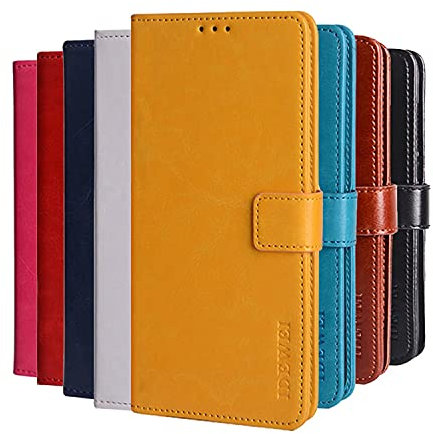 Hauw Custodia Oppo A16s,Custodia per Cellulare a Portafoglio in Pelle PU con Chiusura Magnetica per Oppo A16s,Giallo