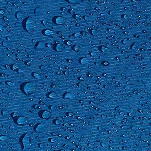AQUA DENVER Wasserdichter Polyester Stoff Reißfest für Vordächer, Zelte, Outdoorbekleidung, Garten Meterware Farbpalette (Azurblau)