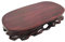 Anawakia Base en bois pour bonsaï, théière, support décoratif en pierre populaire, support artisanal, support de théière, support de vase oriental (ovale, A, 15 x 9 x 4,5 cm)