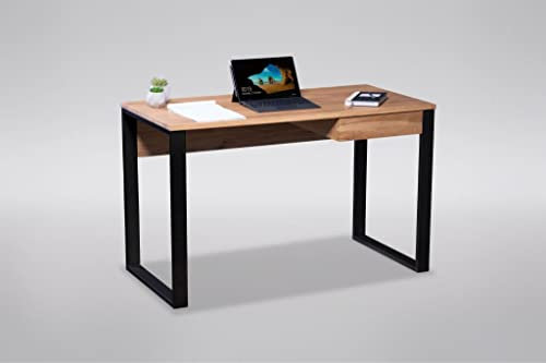 möbelando Schreibtisch Arbeitstisch Bürotisch Computertisch Tisch Büromöbel Kermit I Wildeiche