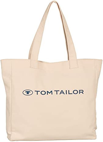 TOM TAILOR, MARCY, Damen, Shopper mit Reisverschluss, L, Beige