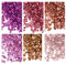 sourcing map 6 Farben Glassplitter 1-4mm unregelmäßig glitzernd metallisch Glas 28g Rot
