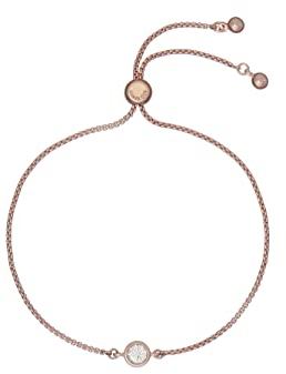 Ted Baker Sarsa Crystal Drawstring Adjustable Bracelet For Women (Rose Gold/Crystal)