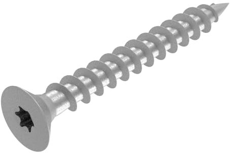 SECCARO Spanplattenschraube 4 x 35 mm, Edelstahl V2A VA A2, Holzschraube mit Vollgewinde, TX/Innensechsrund 200 Stück