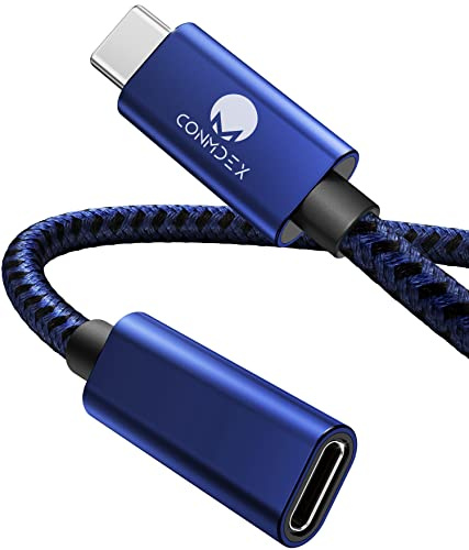 CONMDEX USB C Verlängerungskabel Stecker auf Buchse Kabel USB 3.2 Datenladekabel 5Gbps,20V5A/100W Unterstützung 4K Video/Audio Verlängerungskabel Kompatibel mit M1 M2 MacBok,Galaxy S23/22,Pad Mini 6
