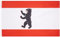 MUWO Flagge 16 deutsche Bundesländer + Mallorca 90 x 150 cm, doppelseitige Gartenflagge, wetterbeständige Fanflagge, Polyester Länderflagge Deutschland, mit Metallösen. (Berlin)