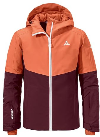 Schöffel Mädchen Ski Jacket Rastkogel G, wasserdichte, atmungsaktive Skijacke, Kinder Winterjacke mit 4-Wege-Stretch und verstellbarem Armabschluss, dark burgundy, 128