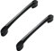 SZLXJMFL 2 pièces Boutons de Portes pour Placards Noir, Solide Aluminium | Revêtement, 160mm Poignées Incurvé de Meuble, 128mm Poignée d’Armoire Moderne 192mm Poignee de Meuble Noire-165mm/6.5in