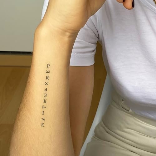 Inkster Tattoo - Perspective Tattoo | Temporäres Tattoo mit EU-Kosmetikzertifizierung | wasserfest + vegan | revolutionäres 2-Wochen-Tattoo | Fake Tattoos und Klebetattoos für Erwachsen