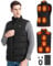 BEKOMIYA Heated Gilet for Men with 16000mAh 7.4V Power Bank, Lightweight Heated Jacket, USB Electric Jacket with 3 Temperature Levels, Winter Thermal Vest for Outdoor, Camping