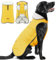 Winter Warmer Wasserdichter Hundemantel Grosse Hunde Hundejacke mit Klettverschluss, Weiche Haustierjacke Weste Outfit Hundebekleidung für kaltes Wetter Yellow XXL