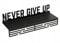 Sellon24® Medaillenhalter Never Give Up mit Regal für Pokale, Medaillen - Aufhänger Schwarz, Metall, Wandmontage, Sportler Geschenk