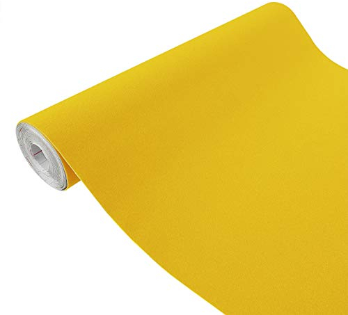 Klebefolie Möbel 45x25 cm | Folie für Möbel mit samtiger Veloursoptik für elegante Akzente | Klebefolie ideal zur Möbelrenovierung | Möbelfolie selbstklebend für DIY-Projekte | Velours Gelb