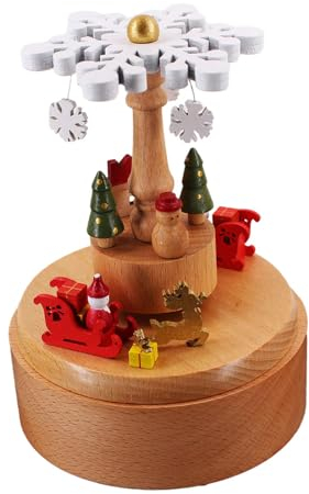 LOVIVER Weihnachtszug-Spieluhr, Spieluhren mit weihnachtlichem Motiv, kreativ, handgefertigt, für Freundinnen, Freundin, Sammlerstück