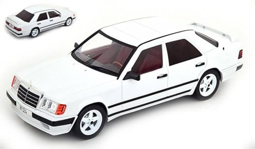 MODELCARGROUP Modell in Maßstab, kompatibel mit Mercedes W124 Tuning 1986 Weiß 1:18 MCG18343