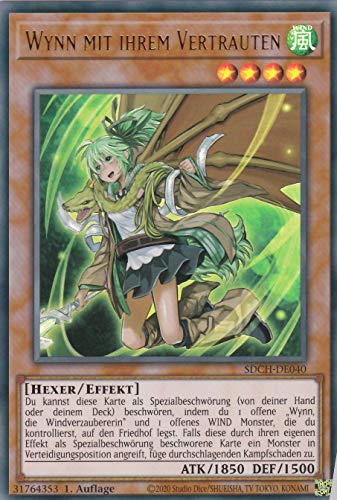 SDCH-DE040 - Wynn mit ihrem Vertrauten - Ultra Rare - 1. Auflage - Deutsch - Structure Deck: Spirit Charmers - mit LMS Trading Fieldcenter-Karte Yugioh