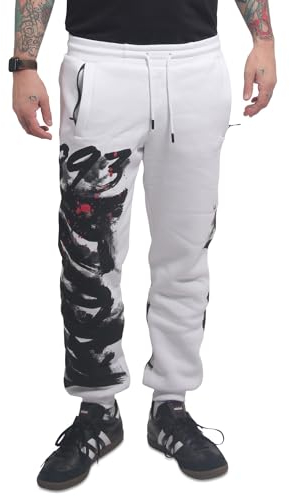 Yakuza Herren Brushed V02 Casual Jogginghose, Weiß, XXL