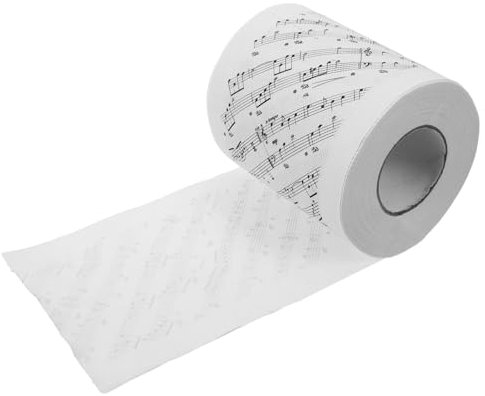 SOLUSTRE Musiknoten Toilettenpapier Rolle mit Weihnachtsmotiv Bedrucktes Klopapier Weiches Hautfreundliches Papier Schadstofffrei Dekorativ für Badezimmer und Geschenk für Musiker